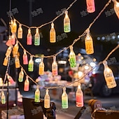cheap Battery String Lights-Wine Bottle String Lights Oktoberfest Battery Operated10/20/40LED String Lights Summer Life String Lights Decor For Home Bedroom Yard Patio Wedding Birthday Party Summer Decor