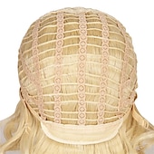 economico Parrucche da festa-Parrucca Lunga Riccia Colorata Ground Mullet Stile Anni '80 per Donne (Solo Parrucche) Parrucca di Halloween