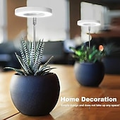 abordables Lampe de croissance LED-élèvent des lumières pour les plantes d&#039;intérieur led lumière de plante à spectre complet uv rouge bleu hauteur réglable élèvent la lumière avec 3 luminosité dimmable avec minuterie pour petites