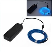 Χαμηλού Κόστους Πρωτότυπα-1m/2m/3m/5m led el wire φώτα σκηνής λαμπερή λωρίδα φωτός εύκαμπτη νέον για πάρτι Χριστουγέννων