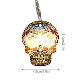 economico Luci di Halloween-Stringa Luminosa Di Halloween Teschi Dimmerabile Impermeabile Jack-o-lantern Luci Di Decorazione Per Feste Di Halloween 6m 40leds
