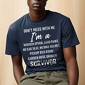 abordables T-shirt graphique pour hommes-Homme Lettre Impressions Graphiques T-shirt T-shirt graphique Coton Manche Courte Graphique Chemise Noir Blanche bleu marine T-shirt confortable Extérieur Rue Vêtements de créateurs de mode