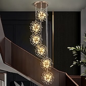 abordables Lustres uniques-lustres en cristal de luxe cluster designsputnik lustre plafonnier or suspension pour salle à manger, cuisine, salon, restaurant (or, 18/36-lumière) 110-240v