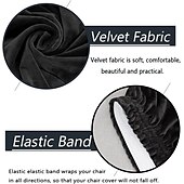 cheap Armchair Cover &amp; Armless Chair Cover-Wingback Chair Cover Velvet Grey Sofa Chair Slipcover For Bar Coffe Patio Garden Washable Removable Party Home Hotel