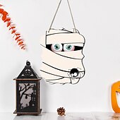 economico cartelli da parete in legno-1pc halloween segno da parete in legno teschio targa in legno appeso decorazione per porta d&#039;ingresso spaventoso portico decor appeso regalo per agriturismo home bar outdoor indoor room decor home decor