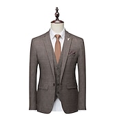 levne oblečení-Retro Řvoucí 20s 20. léta 20. století Třídílný oblek Kostýmové kalhoty Velký Gatsby Gentleman Gangster Maškarní kostým Pánské Plesová maškaráda Svatební Svatební host Večírek Dospělé Kabát Kalhoty