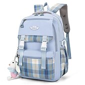 levne Bookbags-školní batoh bookbag kreslená mřížka pro studenty chlapce dívky multifunkční voděodolná velkokapacitní oxfordská tkanina školní taška batoh brašna 21,19 palce, dárek do školy