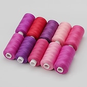 abordables coser y tejer y ganchillo-10 carretes kits de hilos de coser 400 yardas/carrete de hilo de poliéster acolchado 402 surtido de hilos para coser a máquina bordado a mano