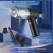 baratos Aspiradores-aspirador de carro sem fio sucção forte sem fio aspirador de mão portátil para casa &amp; carro mini aspirador de pó de uso duplo para carro &amp;lar
