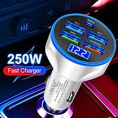 abordables Chargeurs de voiture-250w pd chargeur de voiture usb charge rapide type c adaptateur de téléphone usb dans la voiture pour chargeur rapide de voiture