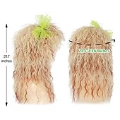 cheap Historical Wigs-Women 80's Wig Long Curly Blonde Brown Wig for Women 70s 80s Rocker Mullet Hair Funny Party Wig(Only Wigs) Halloween Wigs