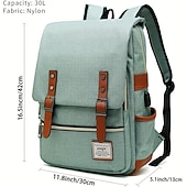 cheap Bookbags-Vintage 16 inch Laptop Backpack Women Canvas Bags Men canvas Travel Leisure Backpacks Retro Casual Bag School Bags For Teenagers, Back to School Gift