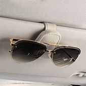 billiga Förvaring till bilen-hängande skyddande bilglasögonhållare stark magnet glasögonklämma PU läder solskydd platsbesparande universella biltillbehör
