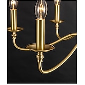 ieftine Design Stil Lumânare-candelabru auriu candelabru modern cu 8 lumini pentru sufragerie, dormitor, foaier, sufragerie, insulă de bucătărie, intrare, birou, bar, decor fermă 110-240v