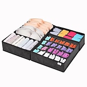 economico Organizzatori di Cassetti per Vestiti-Divisore organizer per cassetti biancheria intima calzini 4 pezzi, organizzatore cassetto cassettiera lavabile ulg organizer per armadio pieghevole in tessuto oxford e scatole portaoggetti per calze,