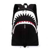 cheap Laptop Bags,Cases &amp; Sleeves-USB function backpack School Bag Men Fashion USB Charging Night Luminous Backpack Shark Laptop Backpack Teenagers School Bag Travel Bag Black