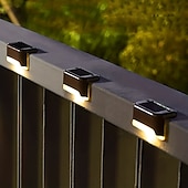 cheap Pathway Lights &amp; Lanterns-4pcs Solar Step Lights Outdoor LED Deck Stair Lights Waterproof LED for Garden Fence Step Railing Stairs Yard Patio Pathway Holiday Light