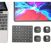 abordables Teclados-Teclado numérico bt de 36 teclas, teclado numérico inalámbrico recargable, teclado numérico ultrafino para ordenador portátil ipad