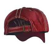 preiswerte Herrenhüte-Unisex Cap Basecap Sonnenhut Schwarz Rote Baumwolle Gewaschen Reise Strand Design Outdoor Urlaub Buchstabe Einstellbar Sonnenschutz Modisch