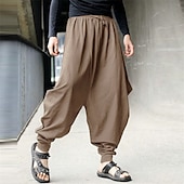 baratos Partes inferiores-Retro Vintage Medieval Século XVII Calça Pirata Cavalheiro Viking Cruzado Homens Celta Pirata Fantasia Baile de Máscaras Festa / Noite Adulto Calças