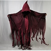 levne Pánské kostýmy-Duch Smrtka Cosplay kostým Kostým na Večírek plášť s kapucí Dospělé Pánské Dámské Úbory Strašidelný kostým Výkon Párty předvečer Všech svatých Plesová maškaráda Mardi Gras Jednoduchý karnevalov