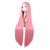levne Párty paruky-40/100cm měkká rovná dlouhá cosplay paruka Halloween cosplay párty paruky