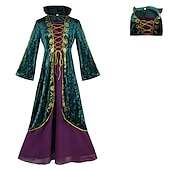 preiswerte Damenkostüme-Hokuspokus Hexe Winifred Kleid Umhang Maskerade Cosplay Kostümparty Film Cosplay for Damen Erwachsene Maskerade