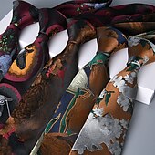billiga Slipsar och flugor-Herr Slips Slipsar Klassisk Mönster Mönster Blomtryck Bröllop Födelsedagsfest