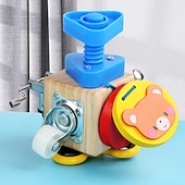 cheap Educational Toys-Montessori Busy House Early Education Multi-Functional Hexahedron Unlock Busy Board Teaching Aids Baby Educational Small Toys Go to School Holiday Gifts for Kids