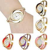 abordables Relojes de Cuarzo-Relojes de marca de lujo para mujer, reloj de pulsera grande con diamantes de imitación, reloj vintage de moda para mujer, reloj saat, relojes femeninos