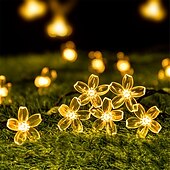ieftine Lumini cu coarde solare-lumini solare cu flori sakura lumini de grădină impermeabile în aer liber pentru camping noutate lumini pentru curte pentru Crăciun cafenea grădină curte balcon decor verandă