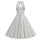 olcso Ruhák-Retró 1950-es Rockabilly A-Line ruha Swing ruha Pánt Pöttyös Női Álarcos mulatság Alkalmi / Napi Lánybúcsú Felnőttek Ruha Hazatérő ruhák Tavaszi nyár