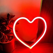 levne Neonová LED světla-LED neonový nápis růžové srdce noční světlo baterie USB napájení pro světlou stěnu dekorační osvětlení herna kolej svatební narozeninová oslava domácí dekorace Den matek