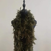 cheap Party Favor-80 Gram 2 yards Long Chandelle Feather Boa 10 Color Great for Party Wedding Halloween Costume Festival Tree Decoration