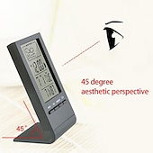 cheap Radios and Clocks-LED Digital Clock Thermometer Hygrometer Gauge Indicator Alarm Clock Indoor/Outdoor Weather Station Automatic Electronic Temperature Humidity Monitor Clock