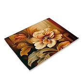 abordables Plaidemats &amp; Coasters &amp; Trivets-Manteles individuales de girasoles resistentes al calor, mantel individual resistente a las manchas, mantel individual para boda, cocina, mesa de comedor, decoración interior y exterior