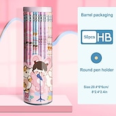 billiga Pennor-30st/50st söt tecknad penna grundskoleelever säkra giftfria blyfria elever med dagisbarn hb penna med suddgummi, gå tillbaka till skolan
