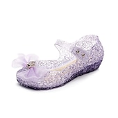 cheap Accessories-Frozen Cinderella Princess Elsa Masquerade Jelly Shoes Comfort Jelly Shoes Movie Cosplay for Girls&#039; Kid&#039;s Carnival Masquerade