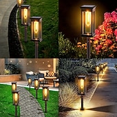 preiswerte Bodenlichter-Solar-Wegeleuchten, wasserdichte IP65-Solar-Gartenleuchten mit automatischem Ein- und Ausschalten für Gehwege, Höfe und Landschaftsdekoration