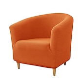 cheap Armchair Cover &amp; Armless Chair Cover-Club Chair Cover Barrel Chair Slipcover Burgundy Stretch Tub Chair Slipcover, Arm Chair Sofa Cover For Dogs Pet, Washable Couch Furniture Protector Soft Durable