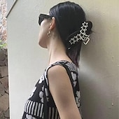 economico Accessori per acconciature-1pc y2k fermagli per capelli in metallo fermagli per capelli a forma di cuore per donna grandi fermagli per capelli con artiglio dal design antiscivolo per cuciture di capelli spessi e sottili
