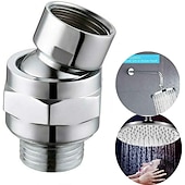 cheap Rain Shower-Shower Head Swivel Ball Adapter, Brass Chrome Ball Joint Shower Arm Head Angle Adjustable Swivel, Bathroom Shower Accessories, Shower Head Adapter