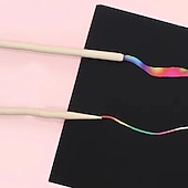 abordables Juguetes educativos-12 hojas de cuadernos para rascar arcoíris, suministros para manualidades, juego de papel de dibujo a color para niños, juego de cumpleaños, recuerdo de fiesta, festival, actividad de Pascua, juguete