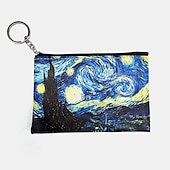 abordables Monederos-Mujer Cartera Portallaves Monedero Cartera con tarjetero Cuero de PU De Compras Diario Cremallera Impresión Gran Capacidad Impermeable Ligero 3D Flor Víspera de Todos los Santos Murciélago luna Cielo