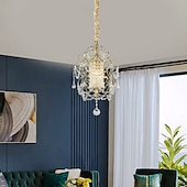 billige Lysekroner-led lysekroner, pendellys loft rustikk enkelthode jern led krystall lysekrone metall soverom auditorium hengende lampe takbeslag lys belysning rustikk elegant gårdshus komp 110-240v