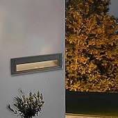 economico applique da esterno-luci per gradini luci per scale a led per interni bianco caldo/bianco 3000k/6000k luci impermeabili ip65 per gradini, nero 110-240 v