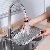 preiswerte Duscharmaturen-Sechsschichtiger einstellbarer Wasserhahnfilter, Wasserreiniger, Haushalt, Badezimmer, Küche, Wasserhahn, Wasserfilter, spritzwassergeschützt, Wasserhahn, Dusche