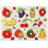 olcso Kirakós játékok-körömfogó tábla puzzle gyerekeknek montessori korai oktatás fajátékok alfanumerikus gyümölcs alakú kognitív kirakó