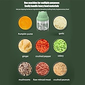 Χαμηλού Κόστους Συσκευές Κουζίνας-100/250ml μίνι ηλεκτρικός πολτοποιητής σκόρδου, φορητός ασύρματος μύλος μηχανή κοπής φαγητού εργαλεία κουζίνας