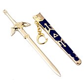 preiswerte Halloween 2024-Legend of Zelda-Waffe mit Scheide, Schlüsselanhänger, Cosplay-Spiel, Cartoon-Waffenschmuck